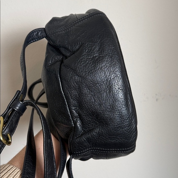 Libaire Vintage Black Pebbled Leather Backpack Made in USA - Picture 5 of 12